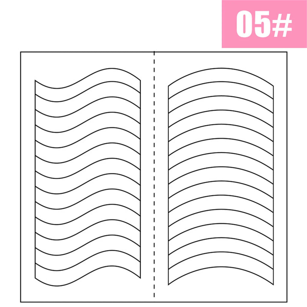 1PCS White French Manicure Strip Nails Sticker Stencil Guide French Nail Art Decals Form Fringe DIY Line Tips Decoration Tools