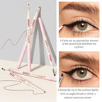 Double-Ended Gel Eyeliner Pen,(Pencil + Fine Angled Brush),Matte Finish & Shimmer,Long-Lasting,Quick-Drying, Waterproof