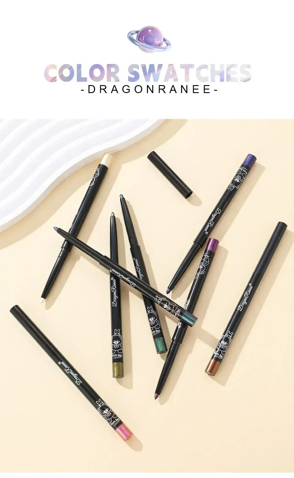 Glitter Aurora Eyeliner Pen Multi Chrome Eye Liner Lasting Shiny Metallic Eyeshadow Lying Silkworm Green Purple Makeup Pigment