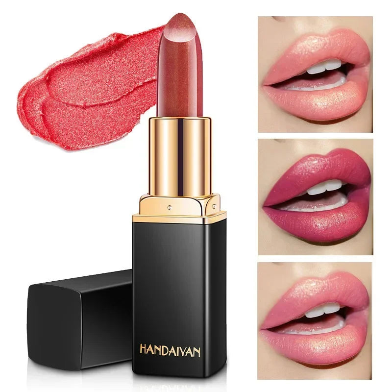 Mermaid Maggie Lipstick 9 Colors Long Lasting Shiny Metallic Lipsticks Pearls Changing Warm Gold Plated Women Lip Cosmetics