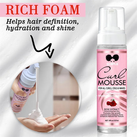 Curl Defining Mousse Long Last Smooth and Shine Curly Conditioner for Control Frizz Women Curls Moisturize Foam Styling Products