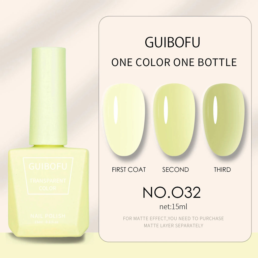 1pc 15ml Milky Jelly Nude Gel Nail Polish Transparent Colors Sheer White Pink Gel Nail Kit For Salon 68 Color