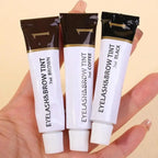Semi-Permanent Eyelash Eyebrow Tinting Kit 2 in 1 Waterproof Quick Tint Eyebrow Enhancement Long Lasting Eyebrow Cosmetics