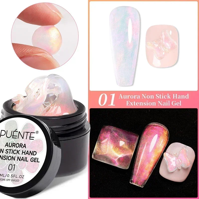 PUENTE 5ml Metallic Painting Liner Gel Polish Bright Mirror Effect Semi-Permanent UV Nail Varnish For Stunning French Nail Art