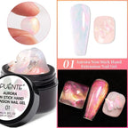 PUENTE 5ml Metallic Painting Liner Gel Polish Bright Mirror Effect Semi-Permanent UV Nail Varnish For Stunning French Nail Art
