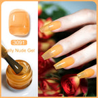 Arte Clavo Transparent Nude Pink Color Jelly Gel Nail Polish Semi Permanent 15ml Top Coat Soak Off UVLED Varnish Nail Art Design