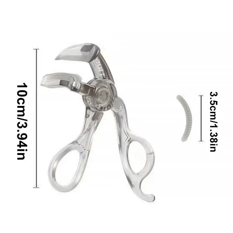 Portable Wide-Angle Eyelash Clip Lasting Eyelash Curler With Frameless Toothed Comb Professional Curling Eye Makeup Tool