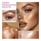 8 Colors Cream Highlighter Palette for Highlight Face Brighten Highlighter Blush Shimmer Waterproof Makeup Tool Cosmetics