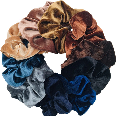 10/6/1pc Accesorios para el cabello chouchou cheveux femme hair scrunchies headband women ties velvet solid color Black set pack