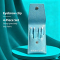 Professional Stainless Steel Slant Tweezers Set High Precision Eyebrow & Facial Hair Remover with Fine Point Tips Multi-Purpose