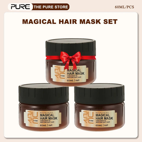 PURC Protein Magical Hair Mask Set Repair Damage and Dry Men Women Shiny Hair Treatments Products 60ml/120ml