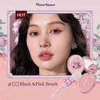 Flower Knows Strawberry Rococo Series Embossed Blush Fine Powder Makeup Smooth Long-Lasting Blusher Face Enhancing Makeup Color