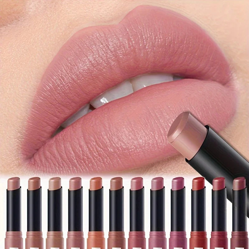 Highly Pigmented Long-Lasting Matte Lipstick Crayon - Available In Berry, Coral, Pink, And Red Shades