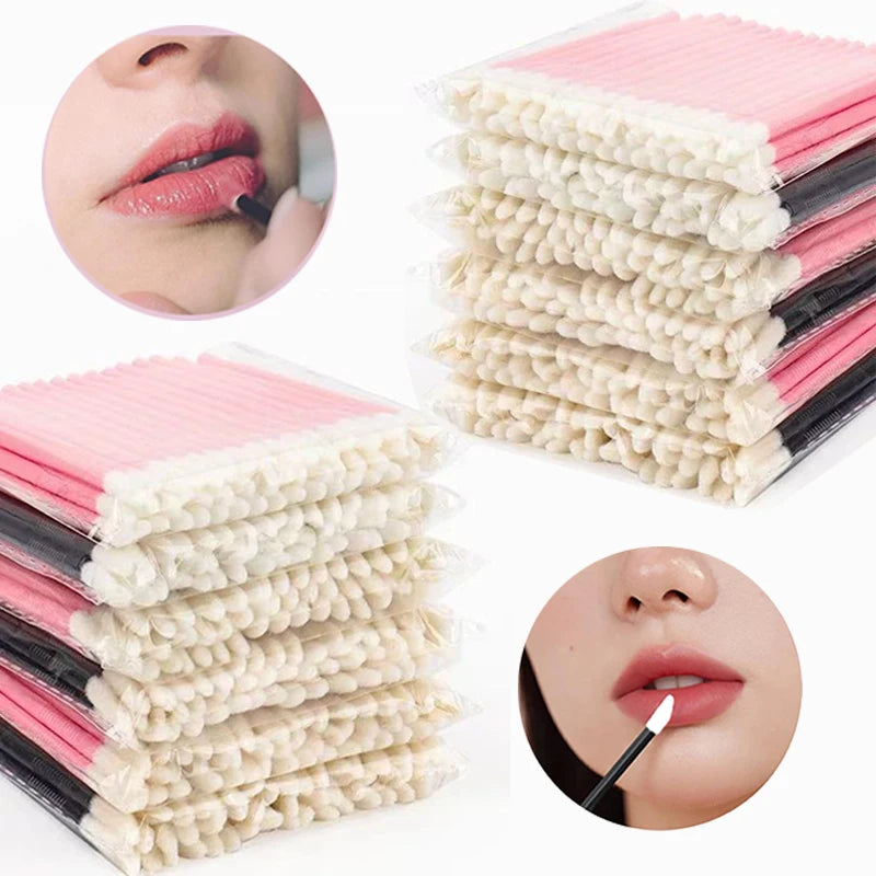 50/1000pcs Lip Brushes Applicators Lip Gloss Wand Applicator Eyelashes Brush Lipstick Brush Beauty Makeup Supplie Tool