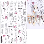 1pcs Sakura Flower 3D Nail Stickers White Cherry Blossom Nail Art Decals Spring Summer Adhesive Slider Decor Wedding Manicure