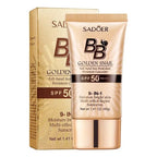 SADOER Gold Snail Oil-Control Matte BB Cream Foundation Concealer Moisturizing Isolation Cream SPF50+PA+++ 40g