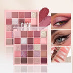 25 Colors Eyeshadow Palette High Gloss Cement Grey Rose Brown Color Tone Matte Glitter Daily Makeup Dry Rose Eyeshadow For Music