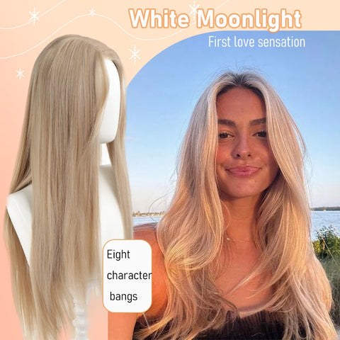 Synthetic wig linen long straight hair with bangs long curly hair ponytail extensions dirty braids Halloween Christmas gifts