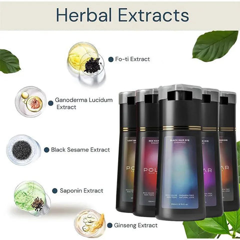 3-in-1 Hair Dye Shampoo Quick Color White Blackening Oil Control Fluffy Nourish Natural Long-Lasting Gentle