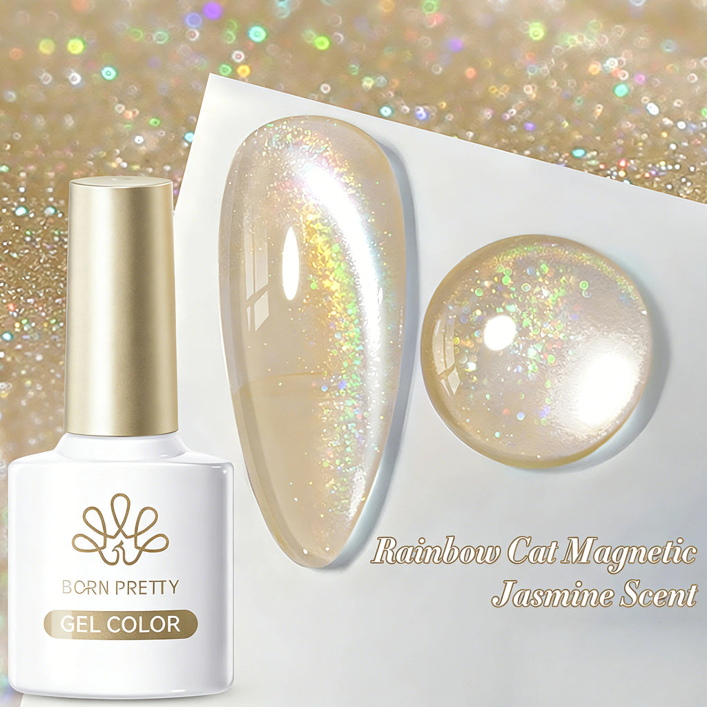 BORN PRETTY 10ml Silver Water Light Cat Magnetic Gel Nail Polish Nail Supplies Vernis Semi Permanent Gel for Fall Winter Nails
