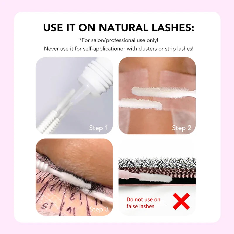 DIYDAY Eyelash Glue Primer for Natural Lashes, Deep Cleansing Oil-Free Prep Adhesive Primer for Eyelash Extension