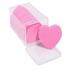 200Pcs Lint Free Nail Wipes Nail Polish Remover Cotton Pad, Heart Shape UV Gel Makeup Cleaning Tools