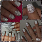 LILYCUTE 7ML Reflective Glitter Gel Nail Polish Bright Sparkling Silver Color Semi-permanent Soak Off Nail Art UV Gel Varnishes