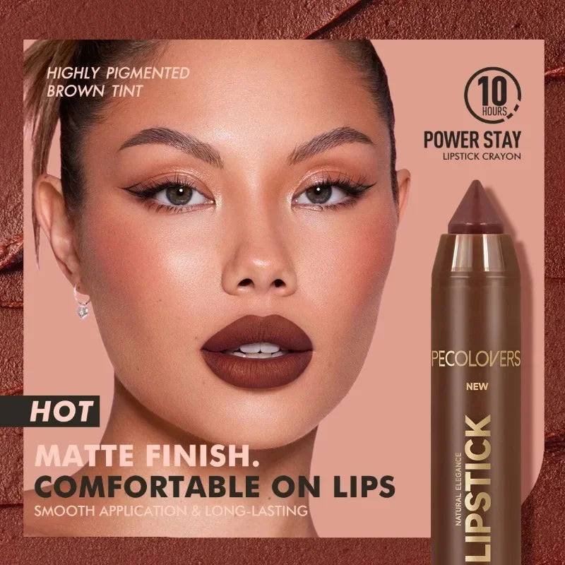 Velvet Lipstick Pencil Matte Long-lasting Lip Glaze Plump Non-stick Cup Lipstick Natural Outline Lips Lipliner Makeup