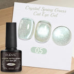 PUETNE 7.5ML Amber Moonlight Cat Magnetic Gel Nail Polish Winter Nails Jelly Glass Cat Eye Soak Off UV Semi-Permanent Varnish
