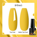 MEET ACROSS 8 Colors Mirror Gel Nail Polish Long-lasting Quick-drying Metallic Gold Silver Red Semi Permanent Varnish Nail Art