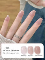 10ML 1-24PCS Milk White Jelly Gel Nail Polish Nail Art 2025 New Popular Nail Supplies UV LED Light Nails Autumn Nails