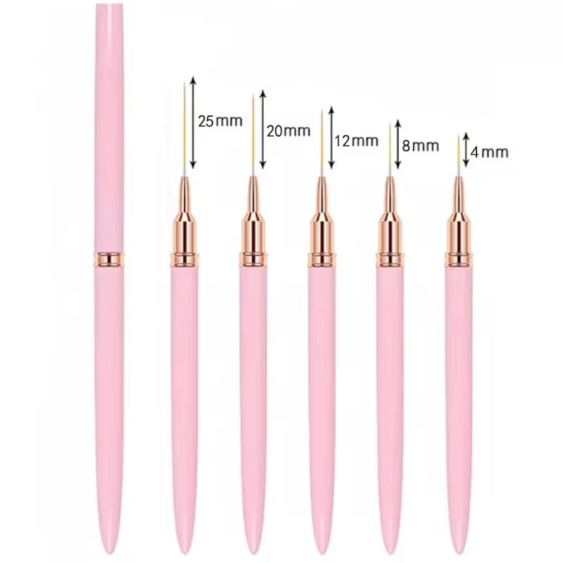 27-Piece Professional Nail Set: Brushes + Dotting Tools + Liners + Palette & Stand | Complete Salon & Home DIY Kit