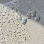 1pcs Dream Flower Window Shell Light Nail Art Stickers Japanese Flower Self Adhesive Stickers Press On Nails Decoration Decals
