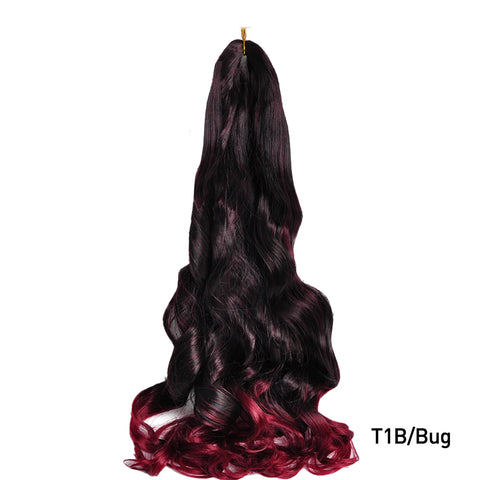 French Curls Braiding Hair Extensions Synthetic Hair Loose Wave Spiral Curl Braids High Temperature Ombre Pre Stretched Hair