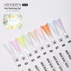 Vendeeni 9 Colors Patting Painting Gel Nail Polish Blooming Transfer Design UV LED Soak Off Gel Varnish Gradient Pat Gel Palette