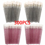 100/300PCS Crystal Lip Brush Lipstick Gloss Applicator Wands Wholesale For Eyelashes Extension Tool Kits Makeup Accessories