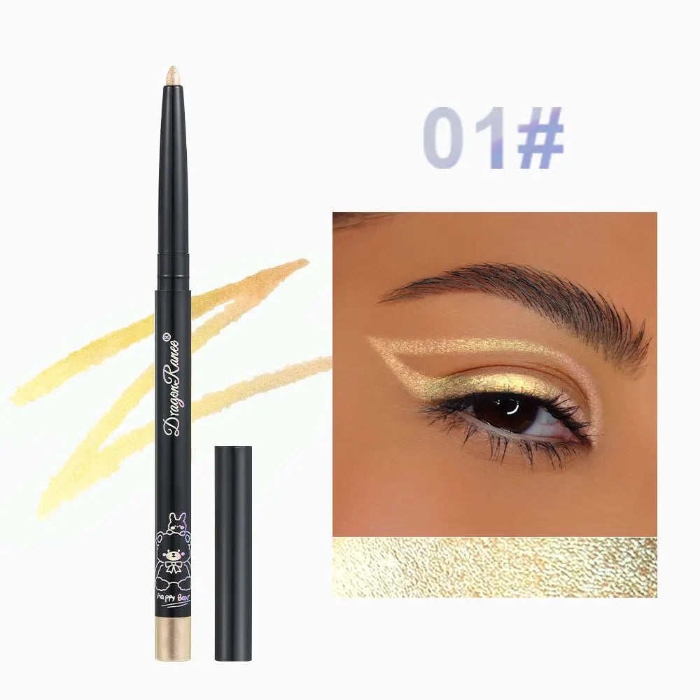 Chameleon Eyeliner Gel Pen Waterproof Shiny Chrome Eye Shadow Liner Pencil Glitter Pearl Green Gold Lying Silkworm Eyes Makeup