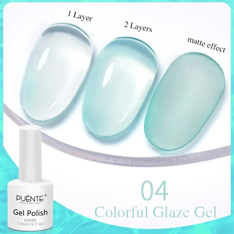 PUENTE 5ml Metallic Painting Liner Gel Polish Bright Mirror Effect Semi-Permanent UV Nail Varnish For Stunning French Nail Art