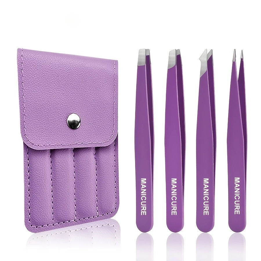 Professional Stainless Steel Tweezers Tips Eyelash Extension & Microblading Kit for Eyebrow Shaping Eyelash Grafting Tweezers