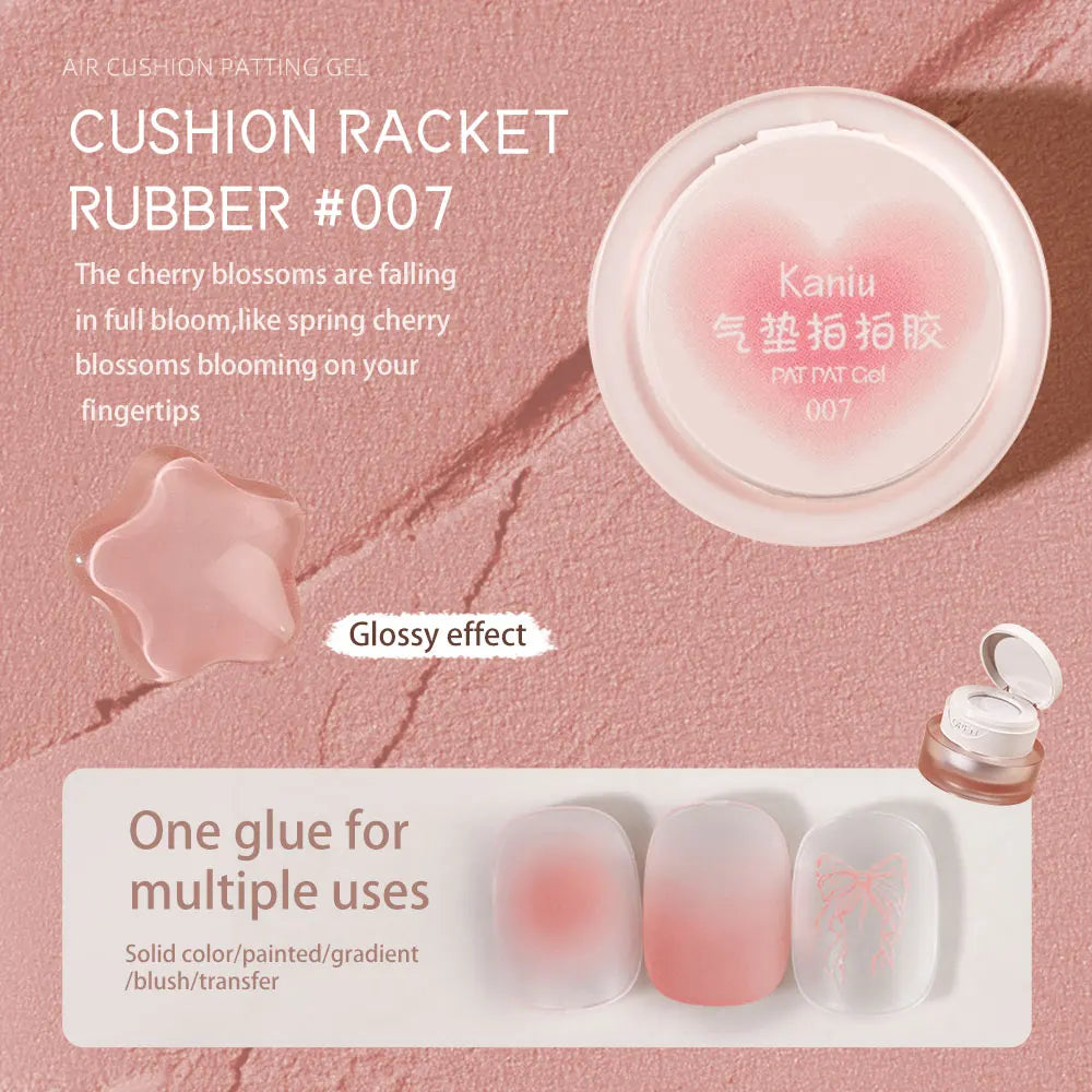 Kaniu 1pc Nail Polish Glue Pink Color Nail Art Air Cushion Patting Glue High Saturation Gypsum Painting Glue For DIY Home Salon