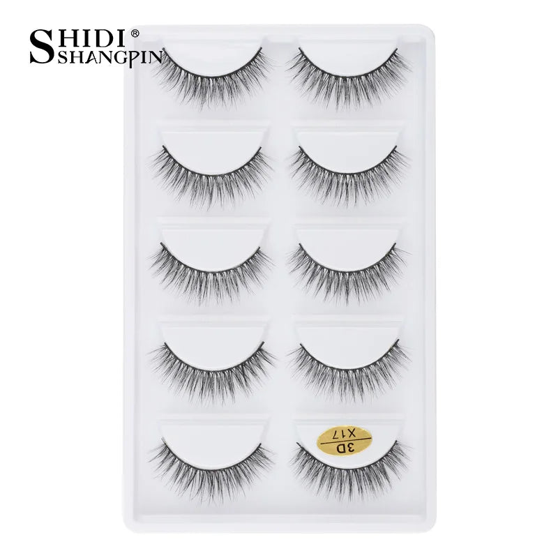 3/5 Pairs Hot Sale Natural Long 3D Mink Lashes Soft Short Faux Cils Handmade Fake Lashes Makeup Tool Eyelash Extension Maquiagem