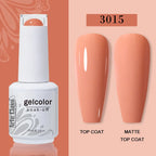 Arte Clavo Transparent Nude Pink Color Jelly Gel Nail Polish Semi Permanent 15ml Top Coat Soak Off UVLED Varnish Nail Art Design