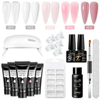 Mtssii 17PCS/Set 20ml Nail Extension Gel Set Builder UV Gel for Nails With 6W UV LED Lamp Nail Extension Tools Kit For Beginner