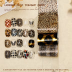 10 Rolls Water Soluble Leopard Print Transfer Paper Nail Transfer Foil Animal Printing Stickers Professional Nail Art Design