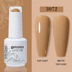 Arte Clavo Transparent Nude Pink Color Jelly Gel Nail Polish Semi Permanent 15ml Top Coat Soak Off UVLED Varnish Nail Art Design