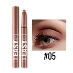 Smoky Dark Black Eyeshadow Pencil Stick Waterproof Pearlescent Matte Metallic Glitter Eye Shadow Highlighter Pen Make Up Tool