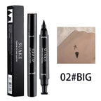 Black Eyeliner Stamp Triangle Dual-ended Liquid Eyeliner Waterproof Sweat-proof Quick Dry Eyeliner Makeup Seal Tool Cosmetics