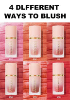 HANDAIYAN Liquid Blush Facial Matte Makeup Lasting Easy to Color Make Up Blusher With Sponge Brush Tip Velvet Rouge Cosmetics