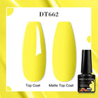 MEET ACROSS 8 Colors Mirror Gel Nail Polish Long-lasting Quick-drying Metallic Gold Silver Red Semi Permanent Varnish Nail Art