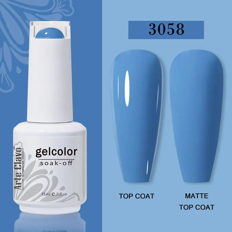 Arte Clavo Transparent Nude Pink Color Jelly Gel Nail Polish Semi Permanent 15ml Top Coat Soak Off UVLED Varnish Nail Art Design